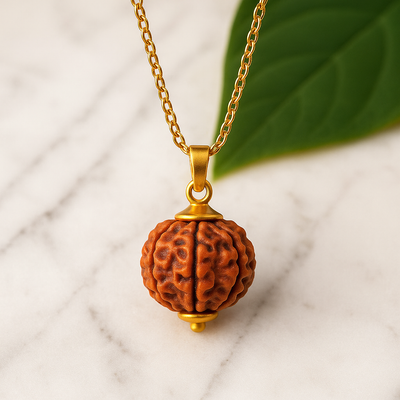 5 Mukhi Rudraksha Gold Pendant – Spiritual Protection & Clarity