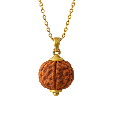 7 Mukhi Rudraksha Gold Pendant – Prosperity & Balance