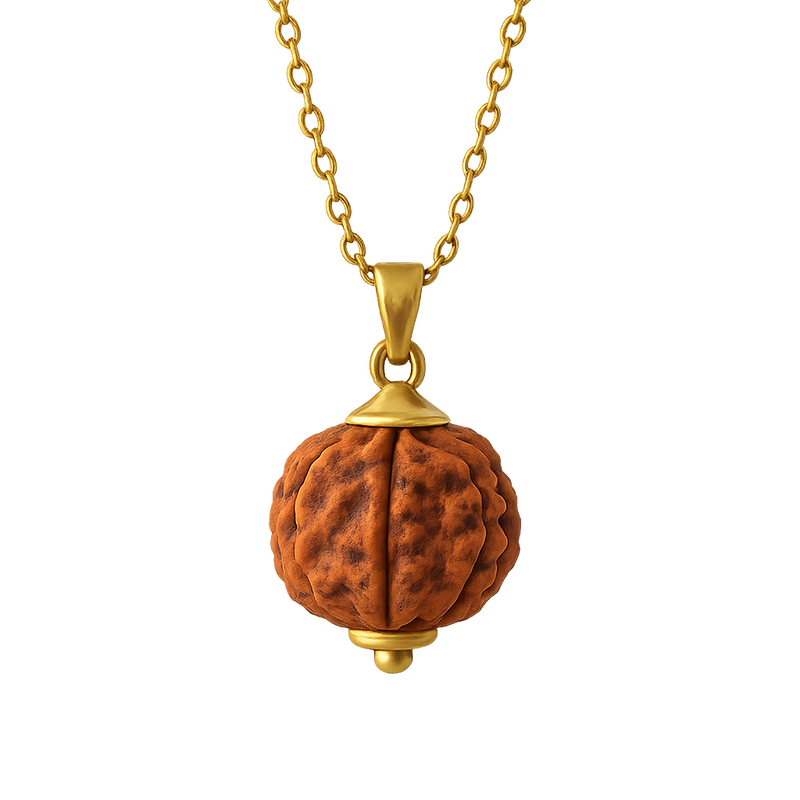 7 Mukhi Rudraksha Gold Pendant – Prosperity & Balance